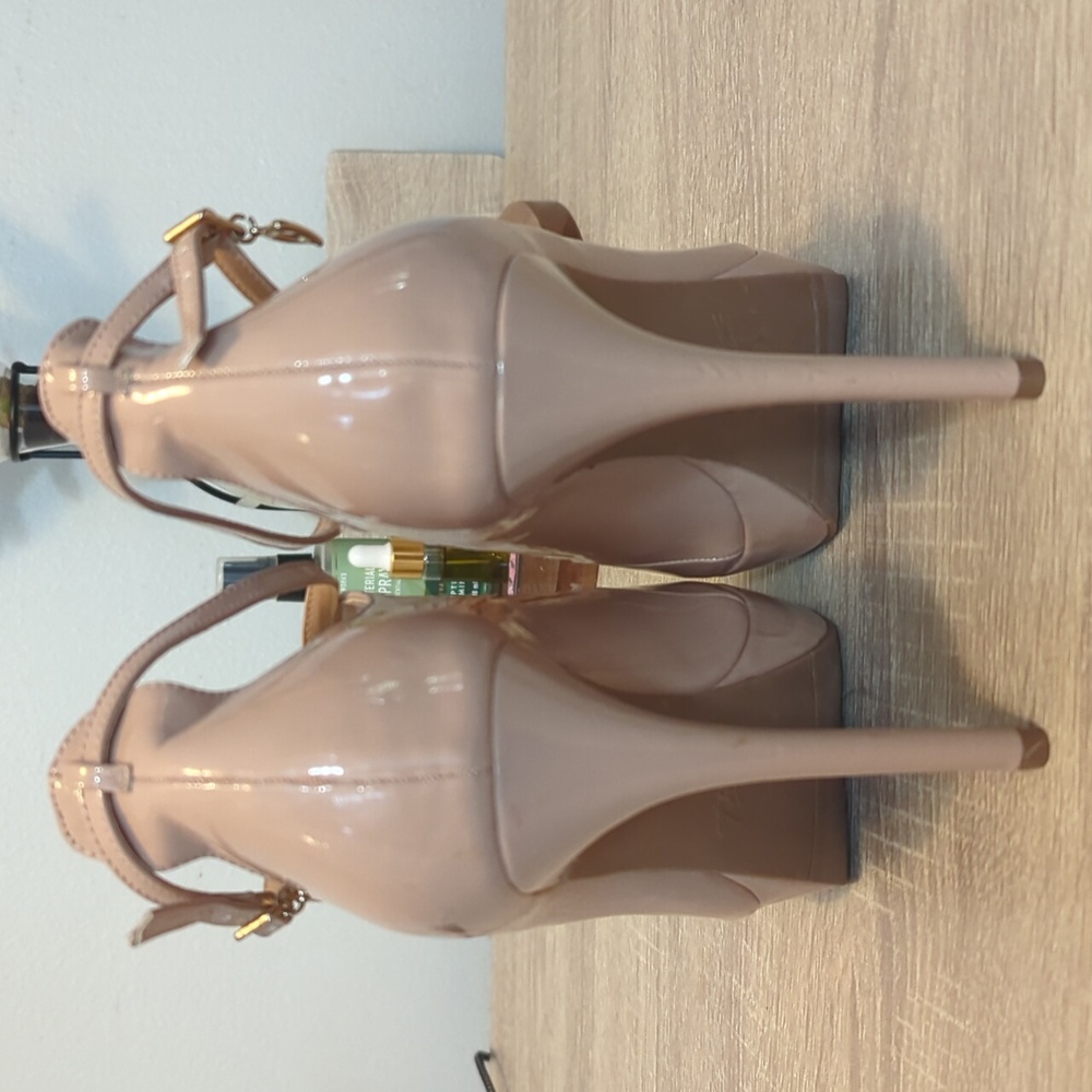 New! Thalia Sodi Elegant Nude Peep-Toe Heels Size 10 - Picture 5 of 10